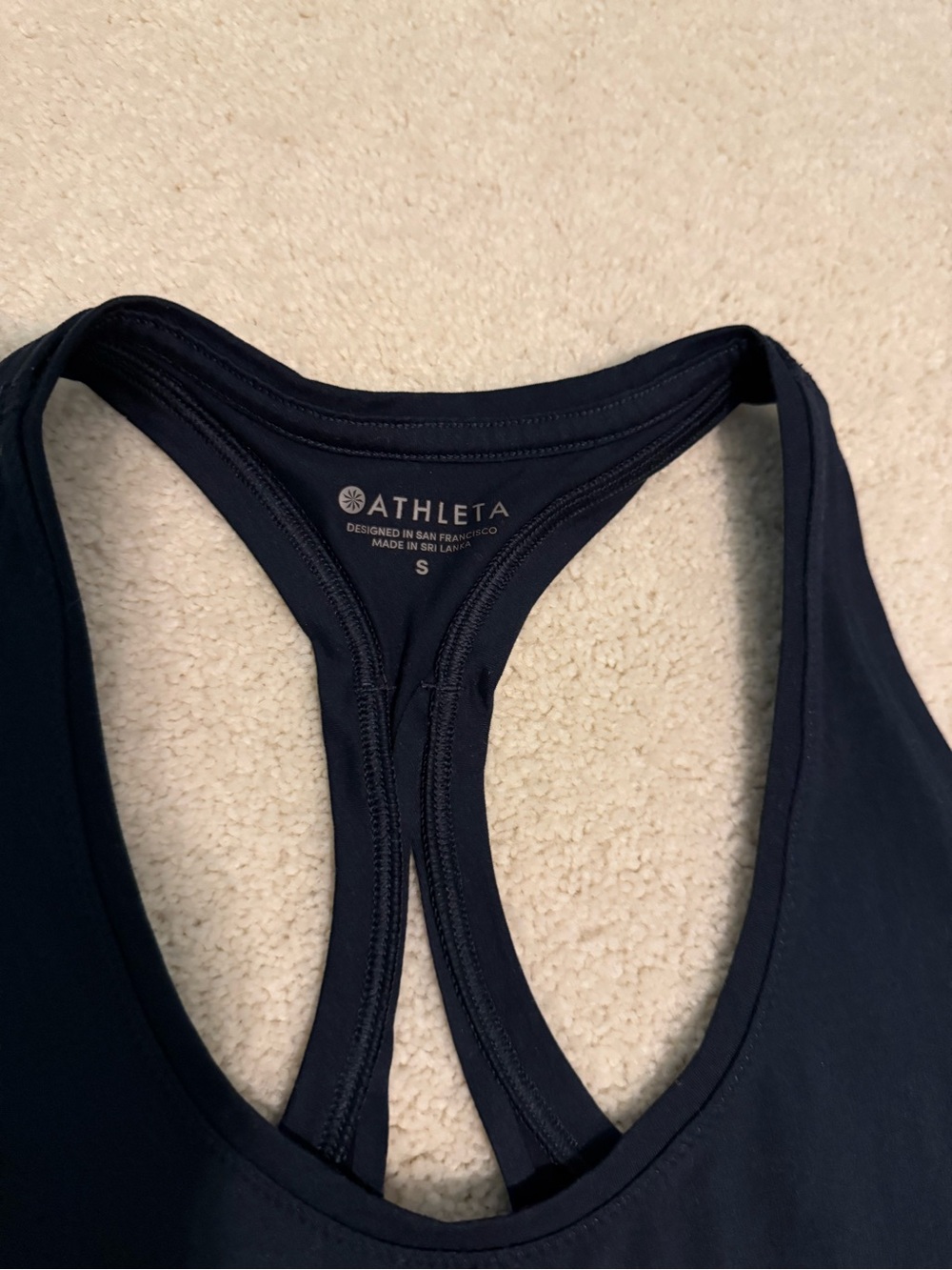 Athleta Navy Racerback Tank Top - Picture 2 of 3